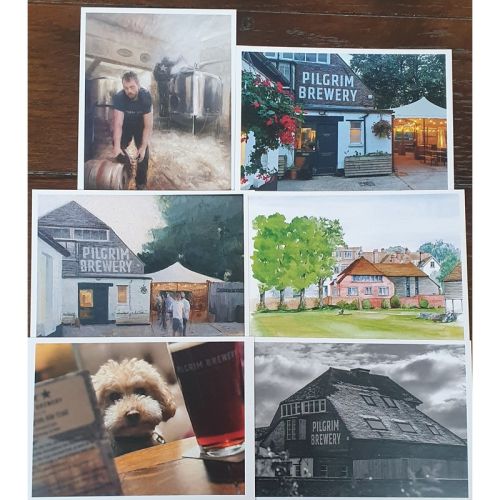 Pilgrim Brewery Post Cards - Set of 6