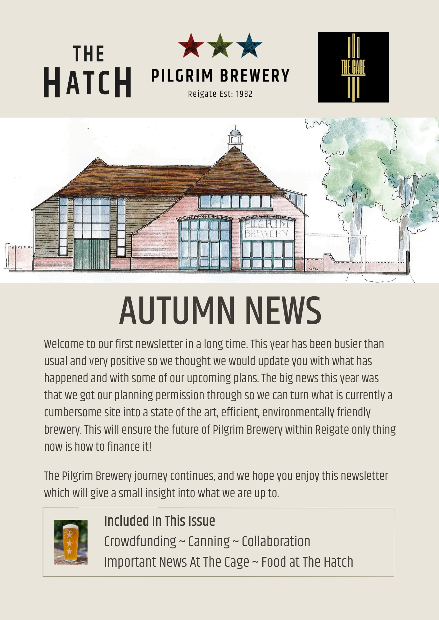 The Pilgrim Brewery Newsletter ~ Autumn 2024