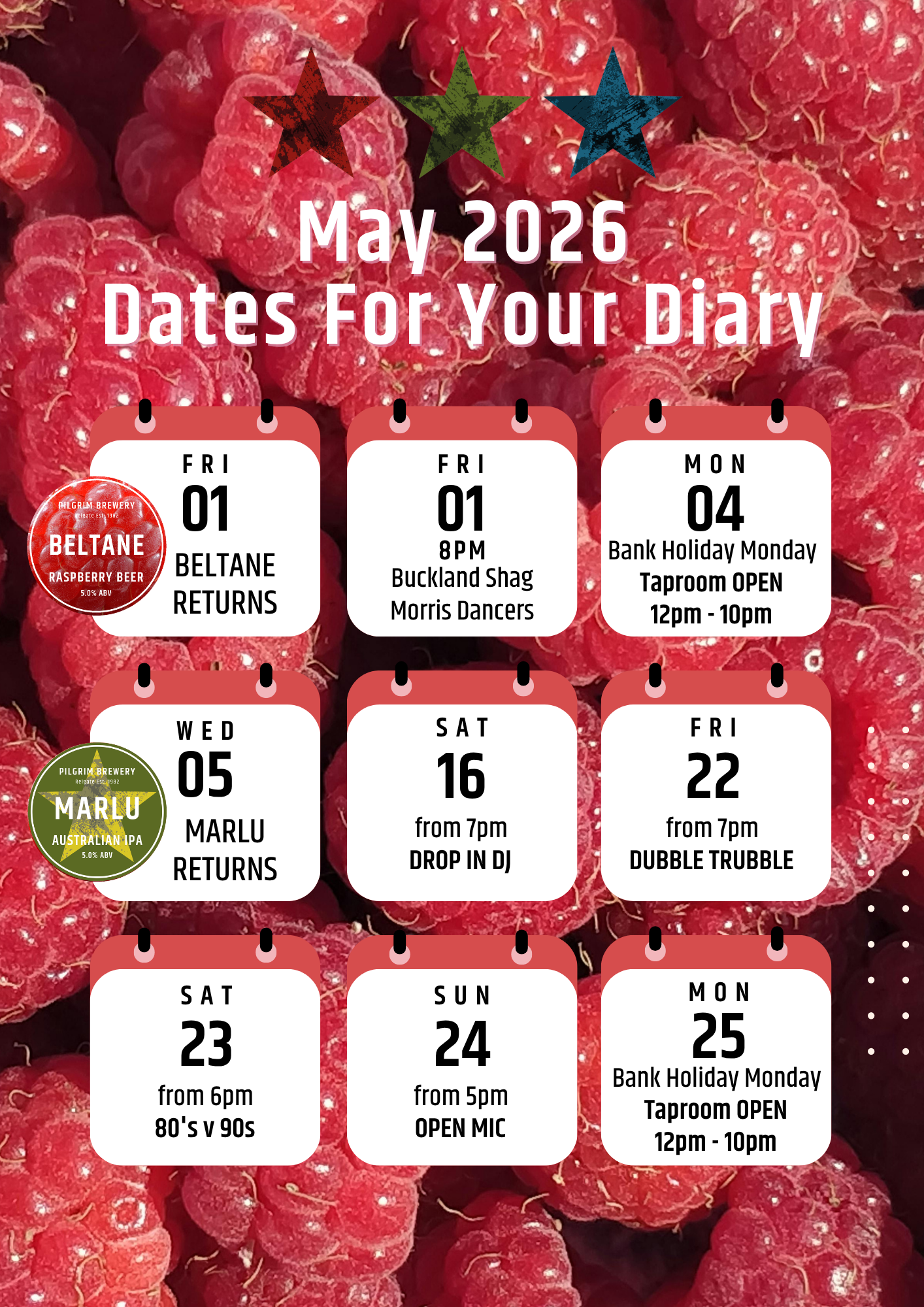 Taproom Diary - May 2026