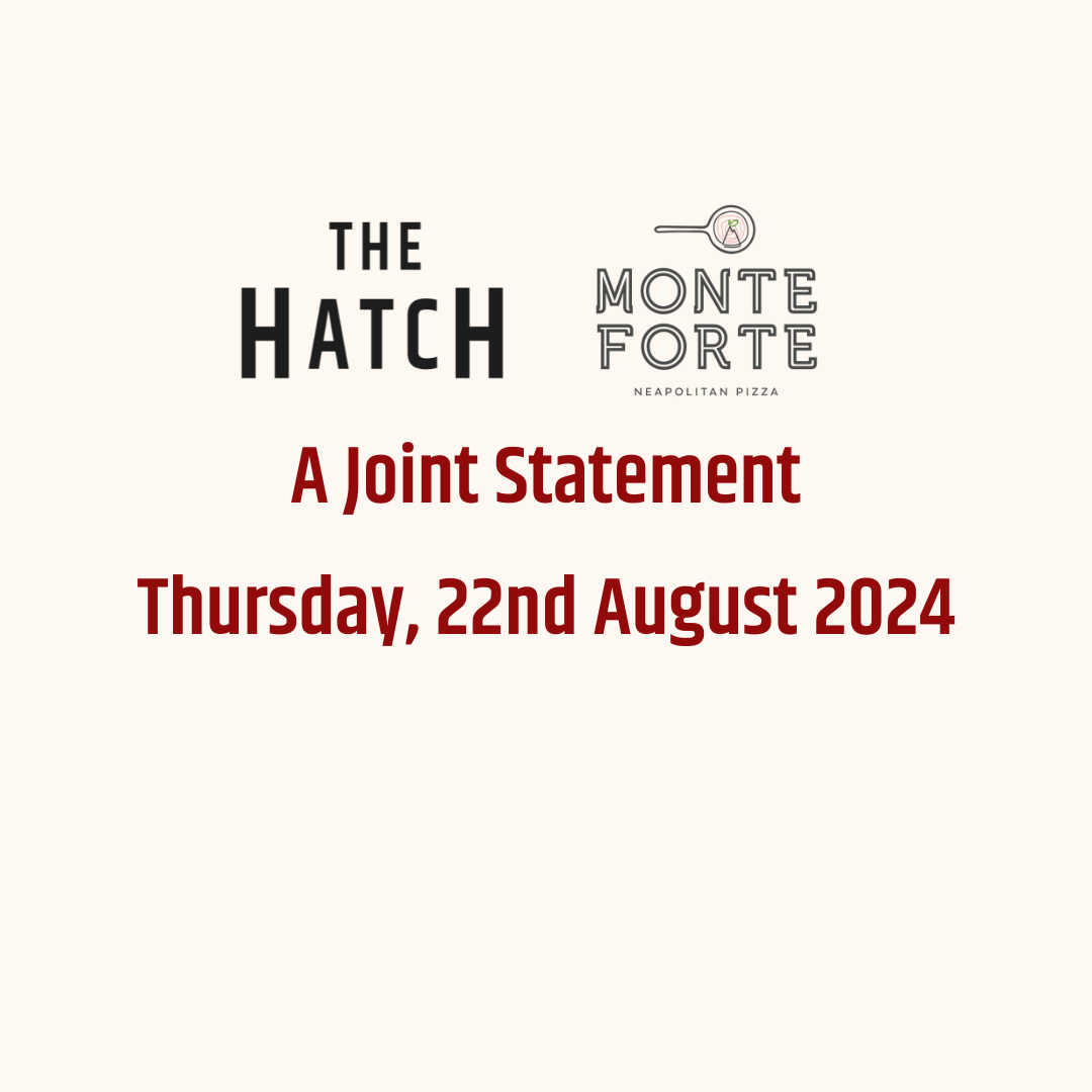 Important News: The collaboration between Monte Forte and Pilgrim Brewery at the Hatch will be coming to an end on Saturday 31st August 2024.