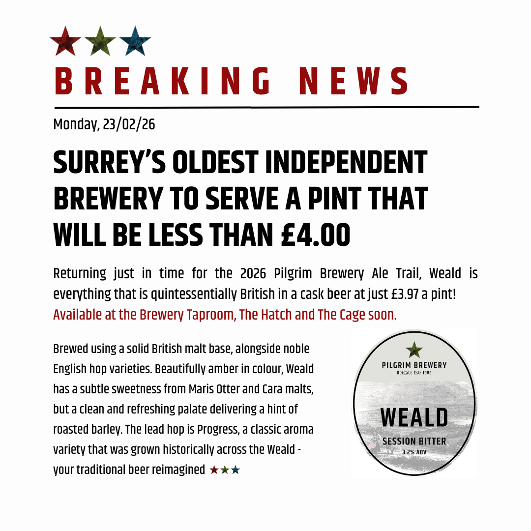 Sub £4.00 Pint Available Across All Pilgrim Venues - As Weald Makes It's Return To The Line-Up