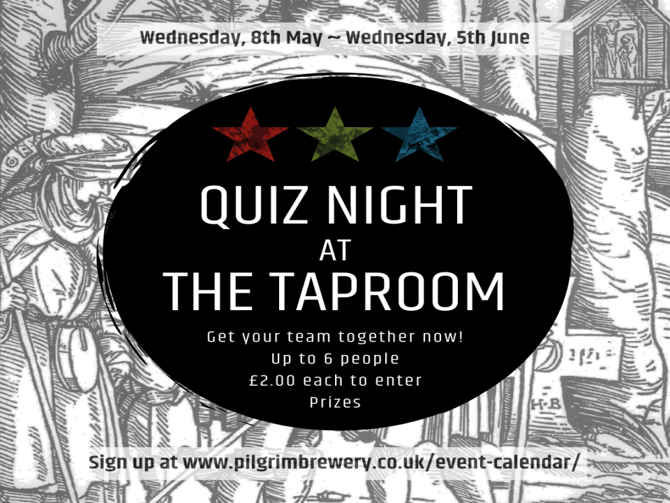 Quiz Night at The Taproom - Wednesday, 5th June - CANCELLED